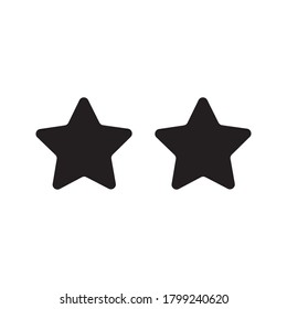 Stars rating icon, four golden star rating illustration vector isolated