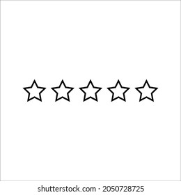 Stars rating icon, four golden star rating illustration vector isolated on blank background
