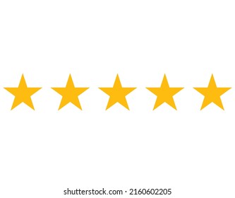 Stars rating icon, four golden star rating illustration vector isolated on blank background