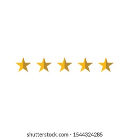 Stars rating icon set. Gold star icon set isolated on a white background
