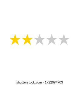 Stars rating icon set. Set of Gold star icons isolated on a blank background. eps 10