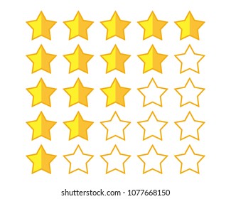 Stars Rating Icon Vector Logo Template Illustration Design