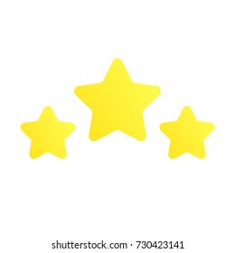 Stars rating. Level Completed. Level up. Element for game design. 