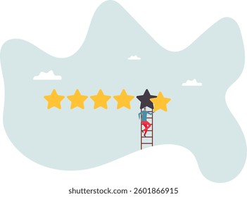 stars rating review high quality and good business reputation, customer feedback or credit score, evaluation rank .character for design