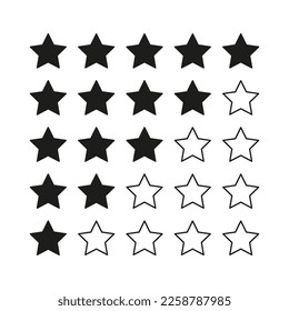 Stars rating. Star icon. Quality design element. Vector illustration.