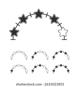 Stars rating. Vector customer review concepts isolated on a white background.