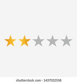 Stars rating. Vector five star. Rate design. Illustration in flat style. Vector illustration
