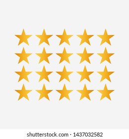 Stars rating. Vector five star. Rate design. Illustration in flat style. Vector illustration