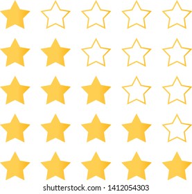 Stars Rating Vector Illustration Background