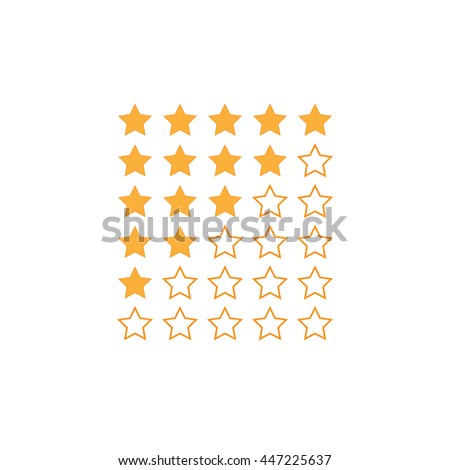 Stars rating. Vector on white background.