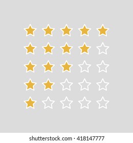 Stars rating.Vector illustrator.