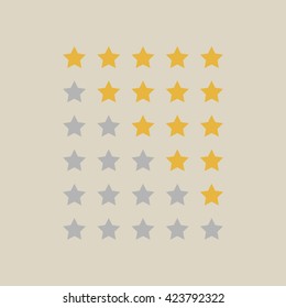 Stars rating.Vector illustrator.