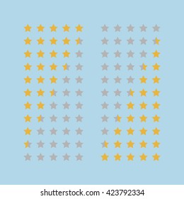Stars rating.Vector illustrator.