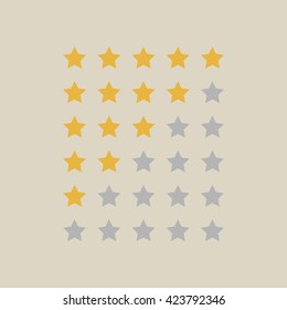 Stars rating.Vector illustrator.