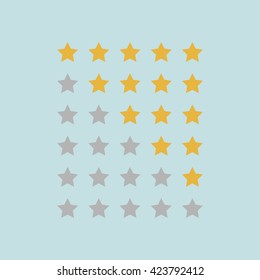 Stars rating.Vector illustrator.