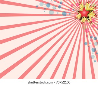 stars and rays  background vector illustration