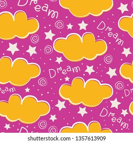 Stars repeat pattern design. Hand-drawn background. Holidays pattern for wrapping paper or fabric.