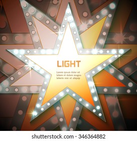Stars retro light banner. Vector illustration eps 10