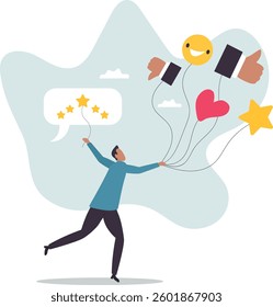 Stars review, customer feedback evaluation, best quality or satisfaction, opinion, best rating reputation or online positive review .character for design