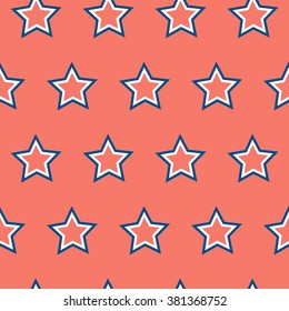 Stars rose quartz and serenity trend 2016 colors seamless pattern.