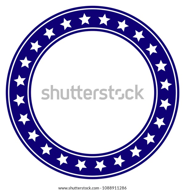 Stars Round Frame Template Vector Draft Stock Vector (Royalty Free ...