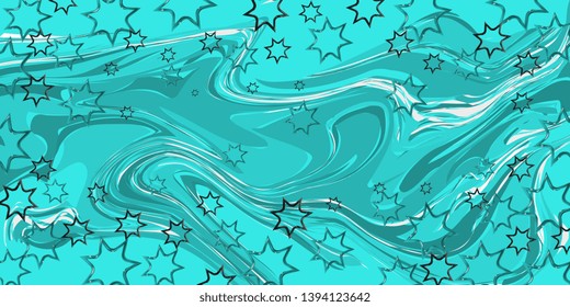 Stars. Scattered stars. Stars on the marble texture. Winding texture. Abstract background. Marble texture Background for greeting card and banner. Vector graphics