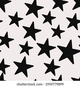 Stars seamless ornament. Vector same stars wallpaper.