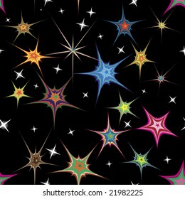 Stars seamless pattern.