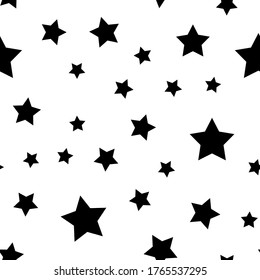 Stars seamless pattern. Backdrop texture for Christmas design. Continuous background.