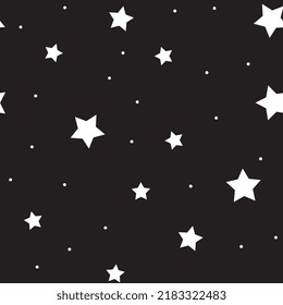 Stars seamless pattern. Background texture of starry design.