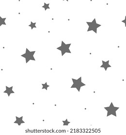 Stars seamless pattern. Background texture of starry design.