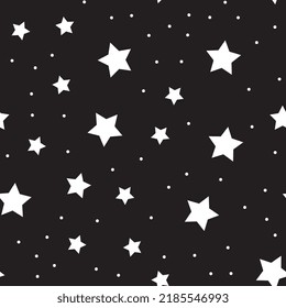 Stars seamless pattern. Background texture of starry design.