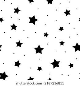 Stars seamless pattern. Background texture of starry design.