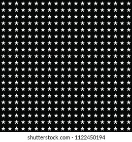 Stars seamless pattern, black background vector illustration