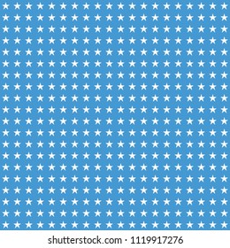 Stars seamless pattern, blue background vector illustration
