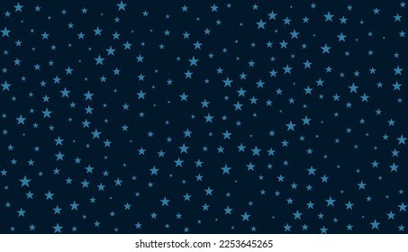 Stars seamless pattern. Blue star background vector illustration, wrapping paper