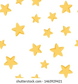 Stars seamless pattern. Cartoon flat style star texture background.