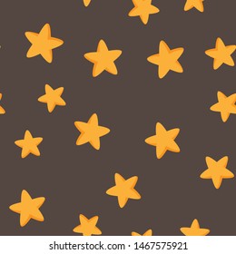 Stars seamless pattern. Cartoon flat style star texture background.