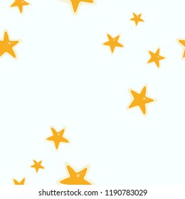 Stars seamless pattern with chaotic polka dots on white background for wrapping paper wallpaper Hew Year invitations greeting cards