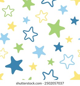 Stars seamless pattern design for background, wallpaper, textile design , fabric,  blanket pattern, blanket pattern for kids, notebook, diary cover, card , wrapping paper,  decorative,  and etc.