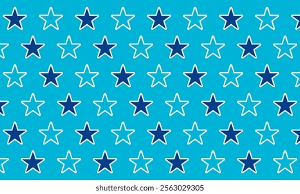 stars seamless pattern design for background. cute seamless pattern children theme stars on blue background. vector illustration for kid.  