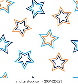 Patrón sin fisuras de las estrellas. Diseño para tela, papel de envoltura, fondo, papel pintado. Vector.