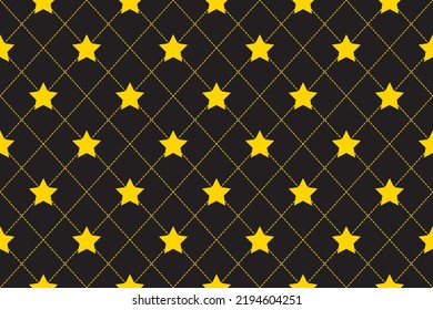 Stars seamless pattern design vector