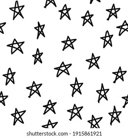 stars seamless pattern for gift wrapping paper, fabric, clothes , vector illustration.