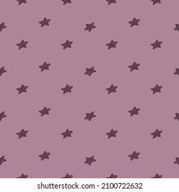 Patrón sin fisuras de las estrellas. Celebración de los antecedentes por mano. Textura repetida en forma de doodle para tela, papel envolvente, papel pintado, tejido. Ilustración vectorial.