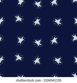 Stars seamless pattern. Hand drawn background space. Repeated texture in doodle style for fabric, wrapping paper, wallpaper, tissue. Vector illustration.