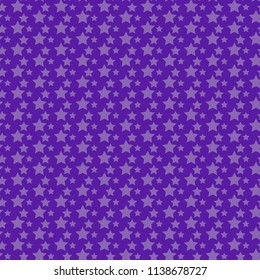 Stars Seamless Pattern - Large tinted white stars on purple background