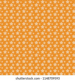 Stars Seamless Pattern - Large tinted white stars on orange background
