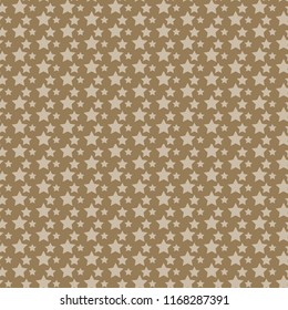 Stars Seamless Pattern - Large tinted white stars on tan background