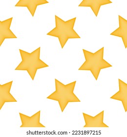 stars seamless pattern with mesh technique on white background